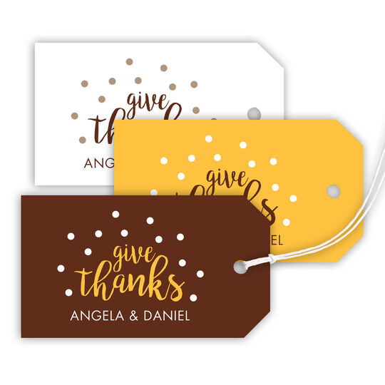 Give Thanks Confetti Hanging Gift Tags